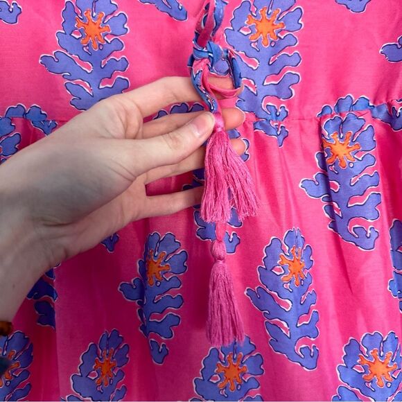 J. Marie Piper Ruffle Mini Dress Pink Size XS - Picture 2 of 10